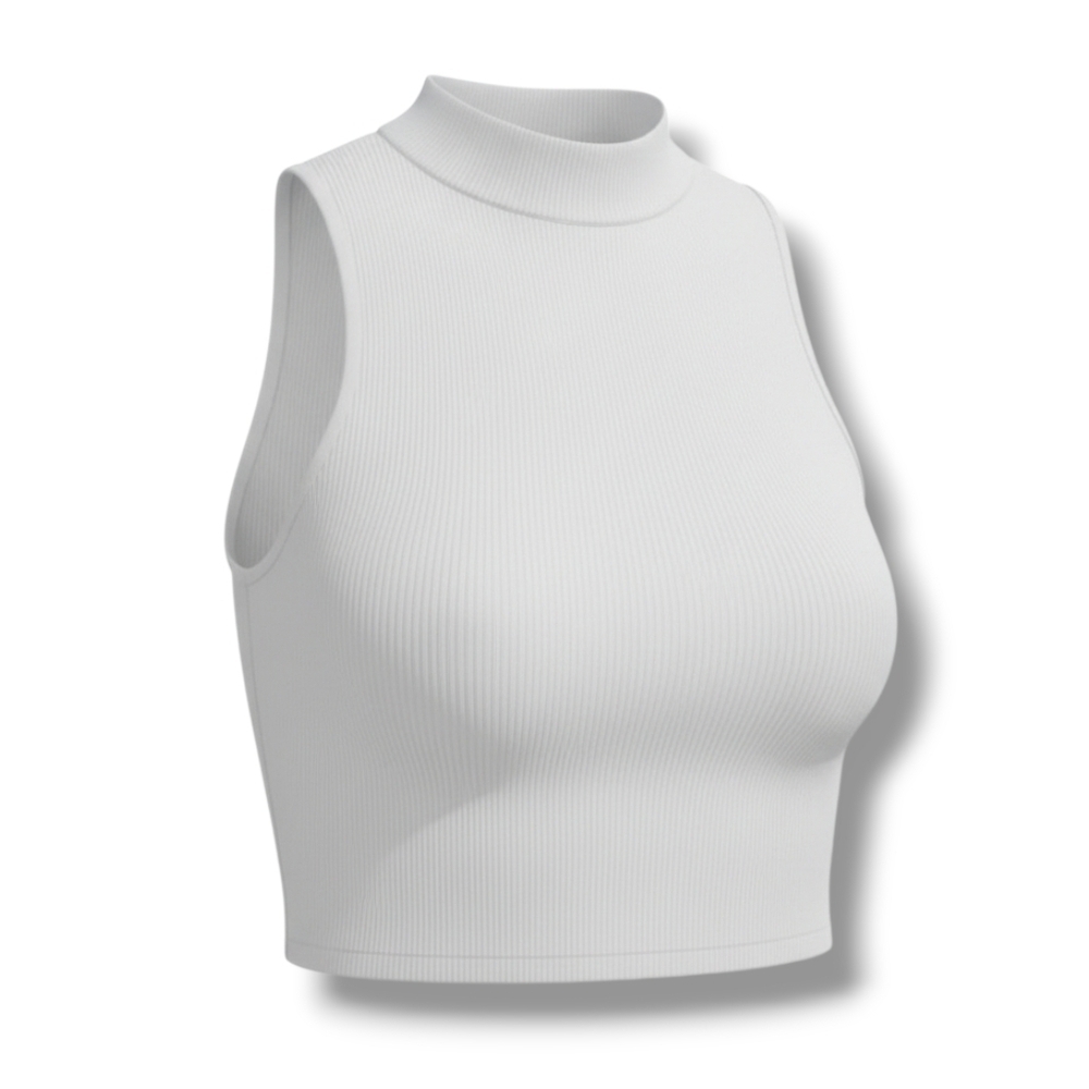 Heart & Hips women's white high neck sleeveless raceback layering tank top small - Picture 2 of 6